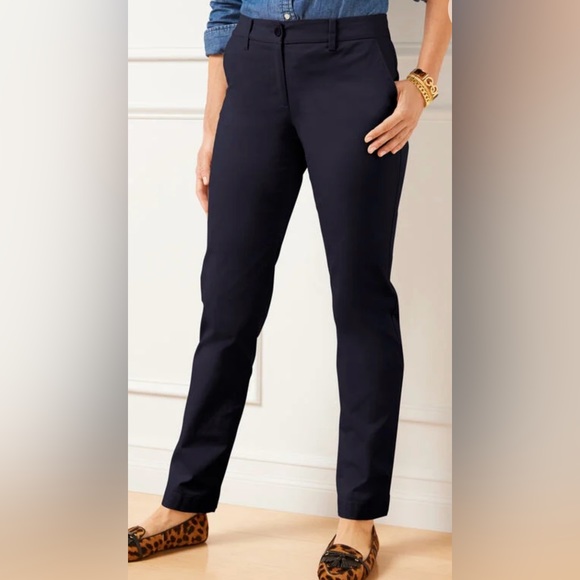 NWT Talbots Perfect Chino Indigo Blue Size 12P - Picture 2 of 10
